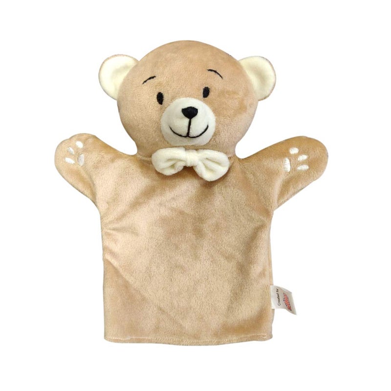 Ultra 9 inch Teddy with Long Sleeve Hand Puppet Soft Premium Plush Toy for Kids in Brown | Perfect for Snuggling & Playtime | Animal | Birthday Gift | Anniversary | Christmas | Diwali | Home Décor - Image 1