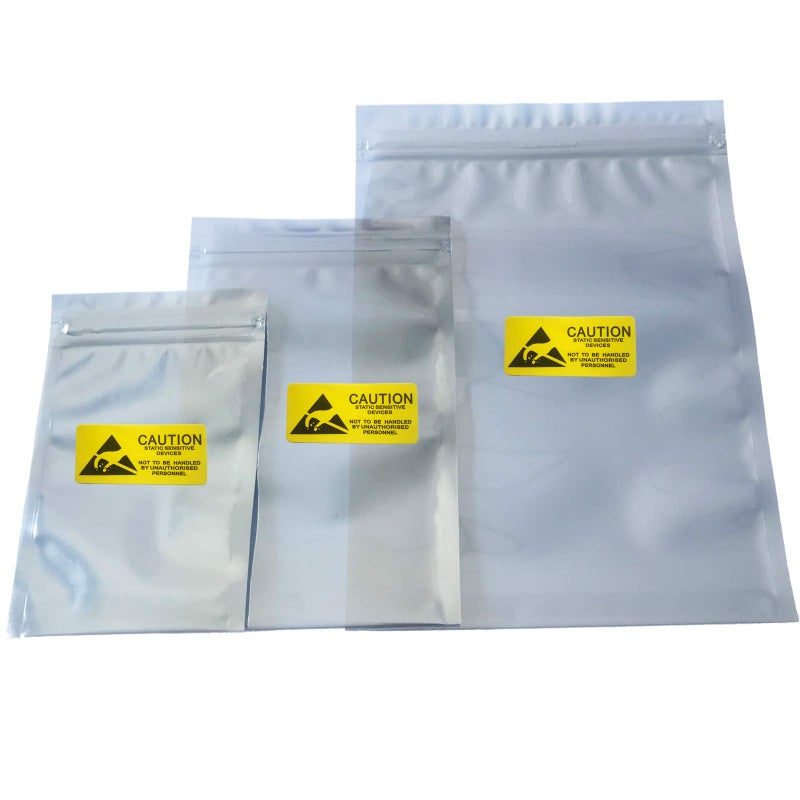 Daarcin Anti Static Bags,ESD Bags,100pcs Mixed Sizes Antistatic Resealable Bag for 3.5 Hard Drive, 2.5 Solid State Drive with Labels, ESD Shielding Bag for Varieties of Electronic Device - Image 1