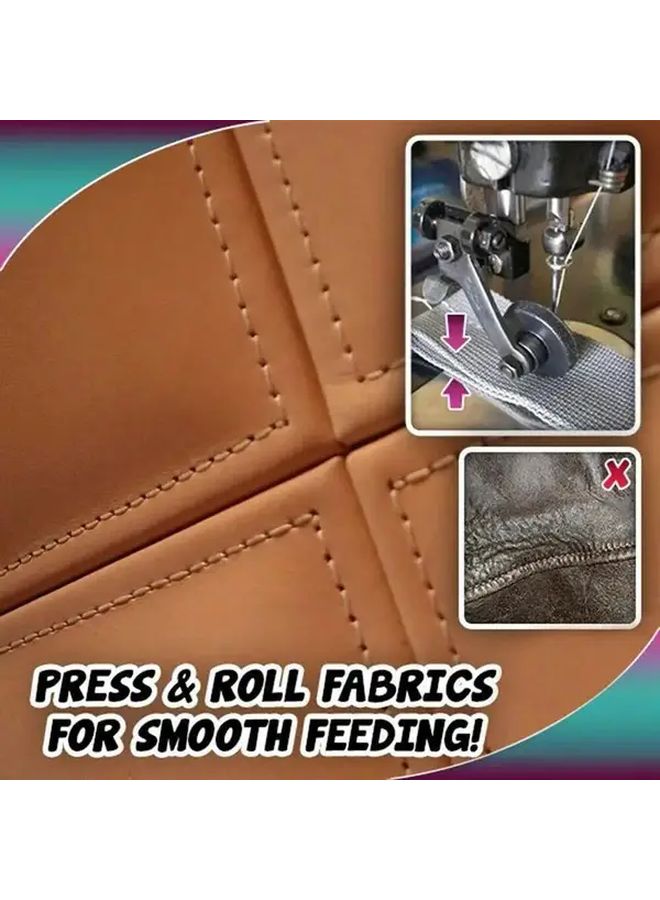 3pcs Heavy Duty Faux Leather Roller Foot Set for Sewing Machines Ergonomic Handle Easy Install Presser Foot 3 Sizes for Juki Singer Brother Industrial Sewing Machines Portable Roller Attachment - Image 4