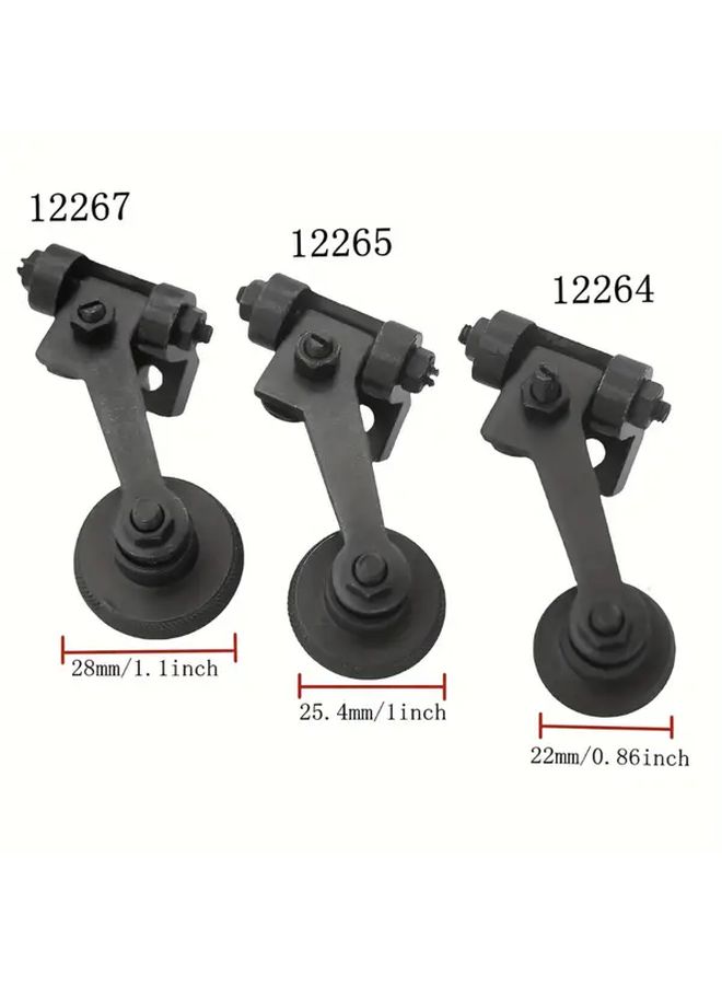 3pcs Heavy Duty Faux Leather Roller Foot Set for Sewing Machines Ergonomic Handle Easy Install Presser Foot 3 Sizes for Juki Singer Brother Industrial Sewing Machines Portable Roller Attachment - Image 2