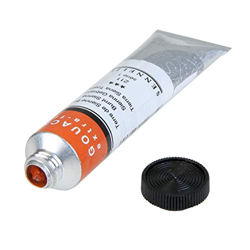 Sennelier Extra Fine Gouache 21ml S1 Burnt Sienna |Ideal for Watercolor Paper, Mixed Media Pads, Primed Canvas with Gouache Brushes, Watercolor Tools, Inks, and Pencils - Image 2