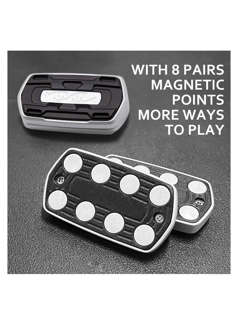 SOLARAE Fidget Slider EDC Metal Fidget Slider for Adults, ADHD, Autism, Anxiety, Magnetic Toy for Adults, Metal Fidget Slider, EDC Adult Fidget Toys, ADHD Autism Sensory Toys, Office Desk Toys - Image 3