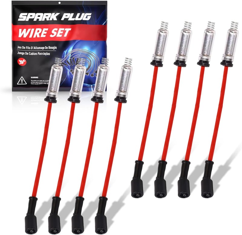 ENA Red Spark Plug Wire Set for Cadillac Chevrolet GMC - Image 1
