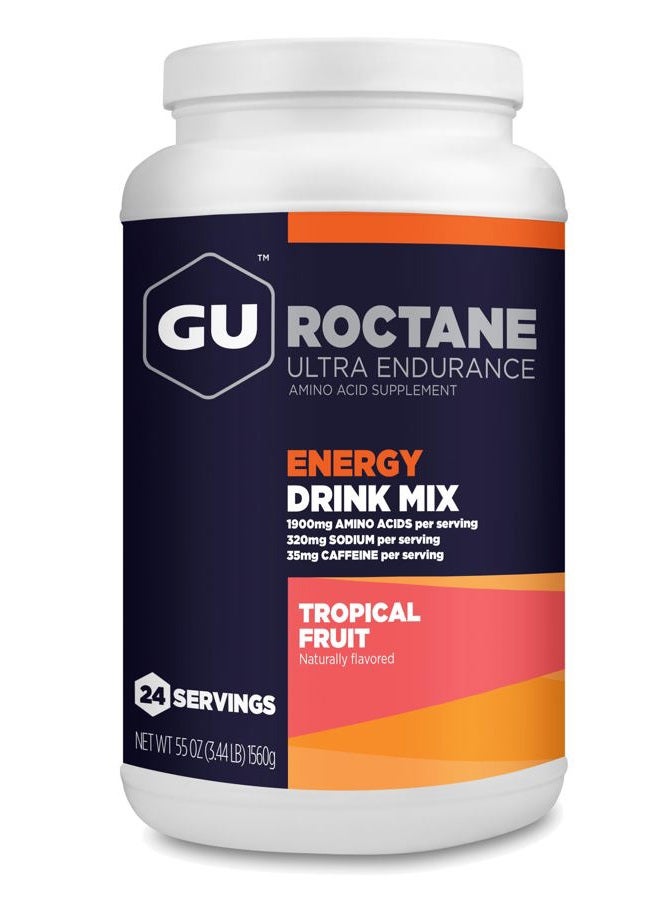 Gu Energy Roctane Ultra Endurance Energy Drink Mix, Tropical Fruit, 3.44-Pound Jar - Image 1