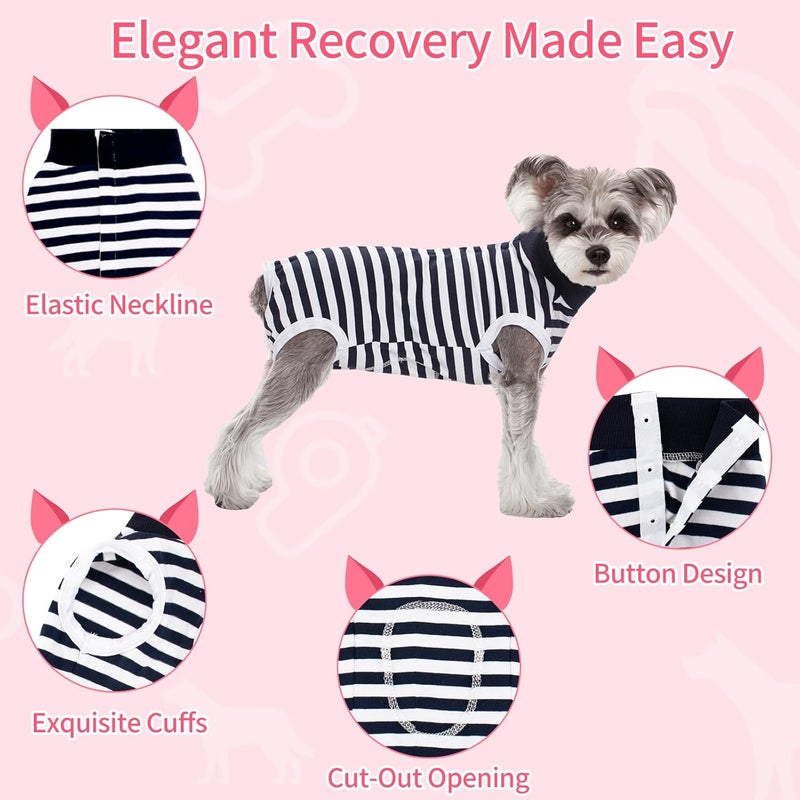 Coppthinktu Dog Surgery Recovery Suit for Dogs Cat Dog Onesie, Dog Recovery Suit Female for Small Medium, Pet Surgical Neuter Post-Surgery Suit E-Collar Alternative Anti Licking Abdominal Wounds - Image 2