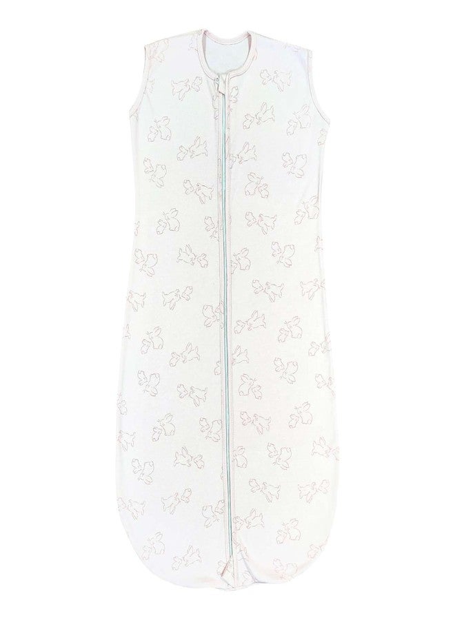 ZIKKU Baby Sleeping Sack, 100% Cotton, Wearable Blanket for Newborns and Toddlers, Lightweight, Breathable, Double Zipper (Rabbit Print Design, 0-6 Months) - Image 1