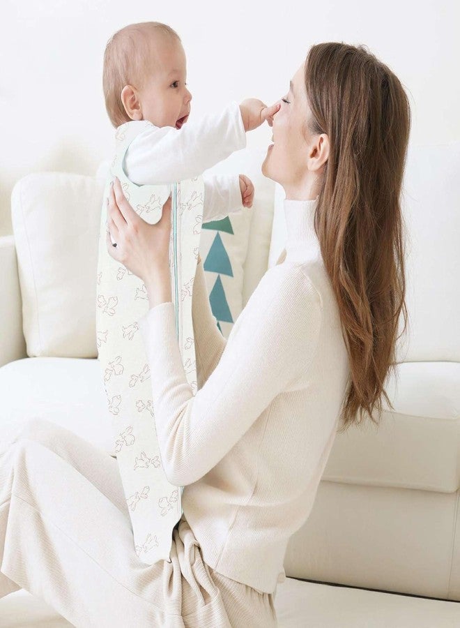 ZIKKU Baby Sleeping Sack, 100% Cotton, Wearable Blanket for Newborns and Toddlers, Lightweight, Breathable, Double Zipper (Rabbit Print Design, 0-6 Months) - Image 3