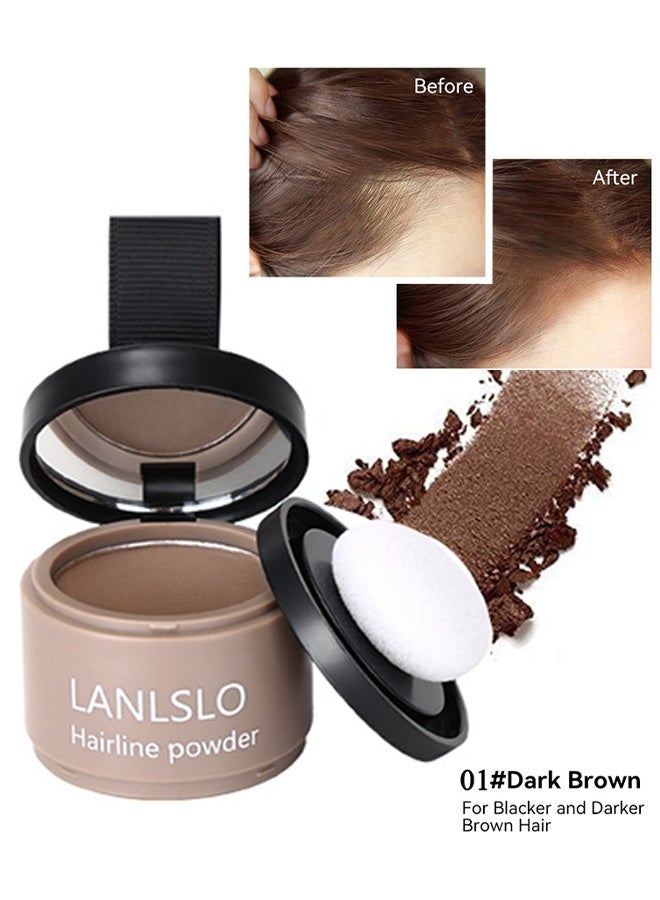 LANLSLO Hairline Shadow Powder, Hair Loss Cover Up Powder, Hair Fibers for Thinning Hair, Instantly Root Touch Up Hair Color for Gray Hair Coverage, Sweatproof Hairline Shadow Powder for Men and Women #01 - Image 1