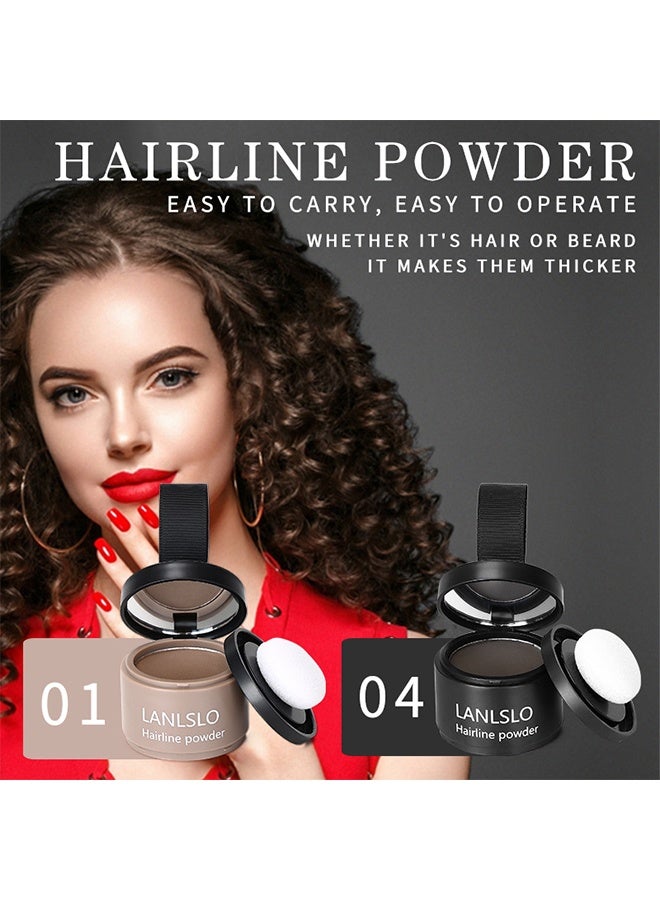 LANLSLO Hairline Shadow Powder, Hair Loss Cover Up Powder, Hair Fibers for Thinning Hair, Instantly Root Touch Up Hair Color for Gray Hair Coverage, Sweatproof Hairline Shadow Powder for Men and Women #01 - Image 3