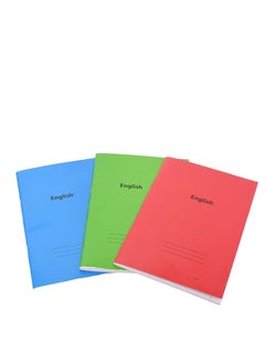 Set Of 3 Pieces Of Double Lined A5 English Notebooks, 60 Sheets, 58 Grams, 22.5*16 CM, Suitable For Any Setting, From Office To School - Multi Colour - pzsku/Z0804D7E4885303644E79Z/45/_/1723920015/98e51dfa-1026-4367-9a96-34dae6b406ea