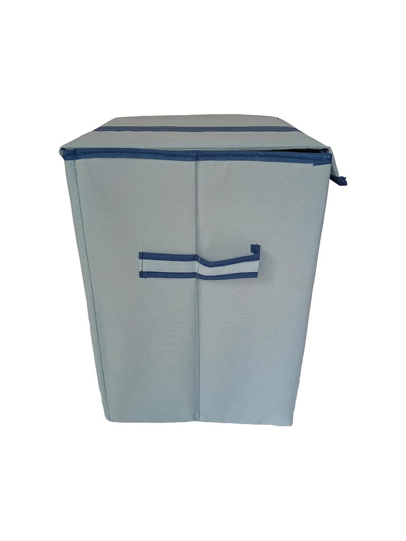 Nimmi Foldable Laundry Bag Organize Cloth Toys with Lid Side Handle Storage Laundry Grey Color - Image 5