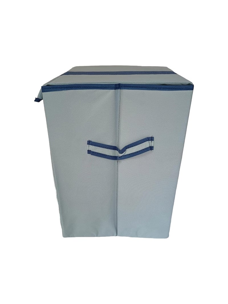 Nimmi Foldable Laundry Bag Organize Cloth Toys with Lid Side Handle Storage Laundry Grey Color - Image 4