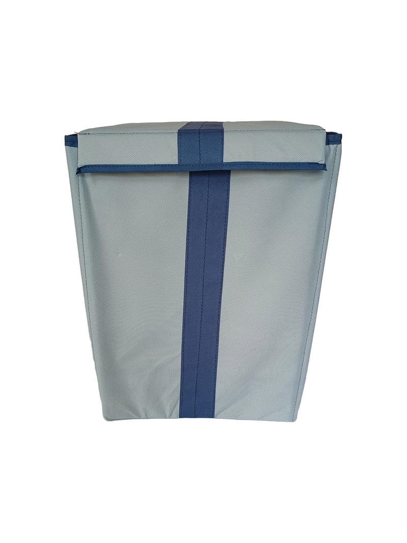 Nimmi Foldable Laundry Bag Organize Cloth Toys with Lid Side Handle Storage Laundry Grey Color - Image 1