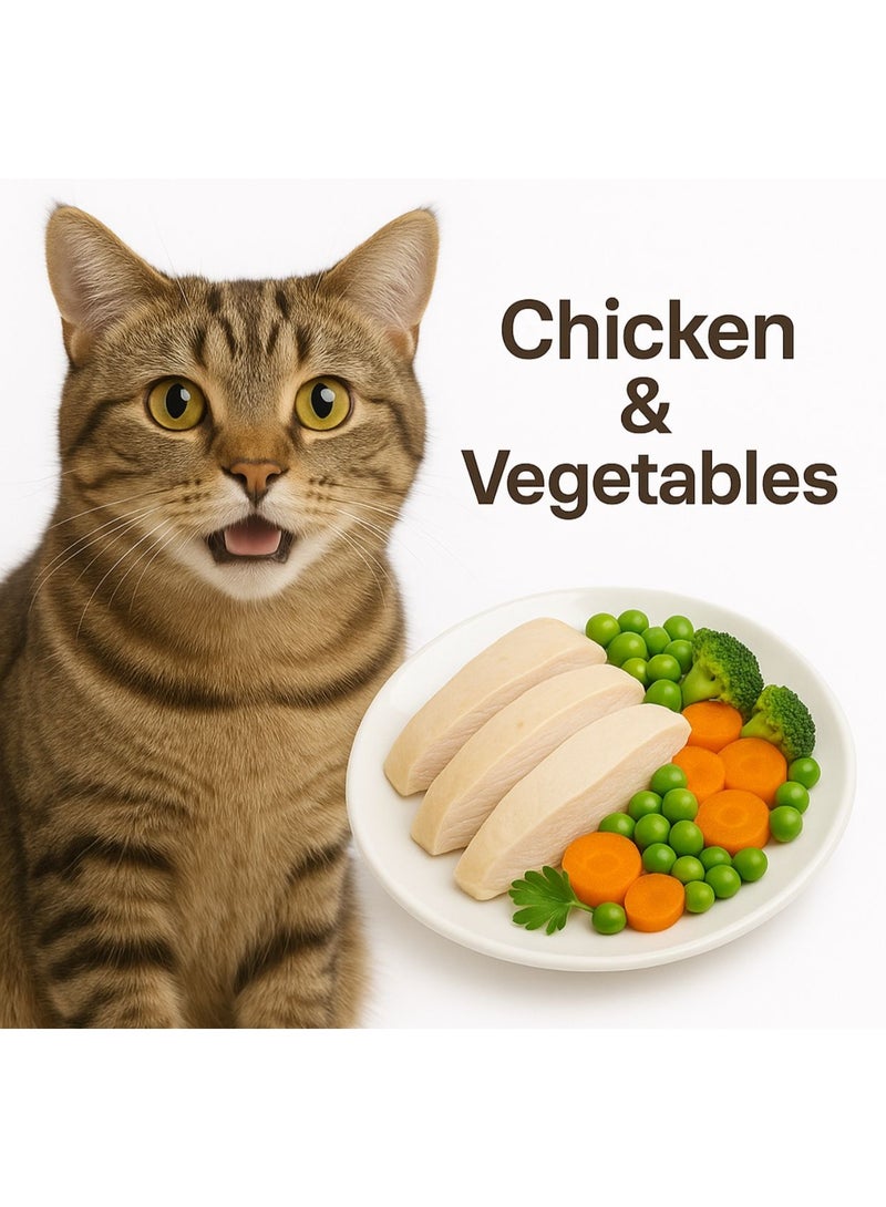 Dry Cat Food with Vegetables (3 Sachets = 300g) - Image 3