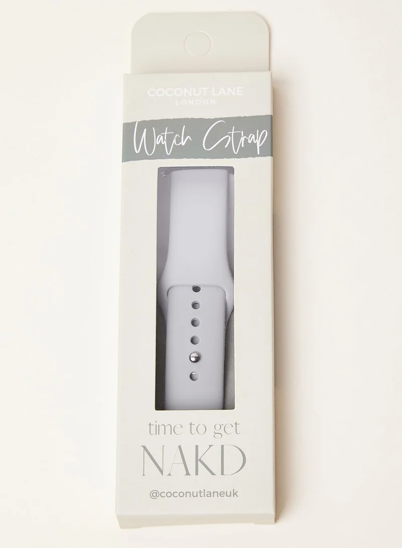 COCONUT LANE Nakd Ice Grey Apple Watch Strap 42/44Mm