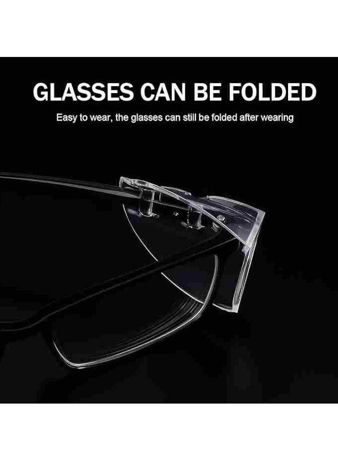 2 Pairs Eye Glasses Side Shields, Flexible Slip on Side Shields for Safety Glasses Fits Small to Large Eyeglasses - Image 5