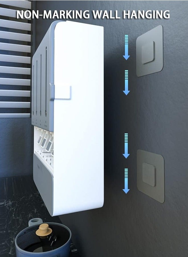 JCB CHIC منظم رف توابل مثبت على الحائط، موزع تخزين توابل المطبخ مع 4 زجاجات سائلة و4 حاملات توابل، مثالي للتوابل والزيت والخل والسوائل الأخرى - Image 5