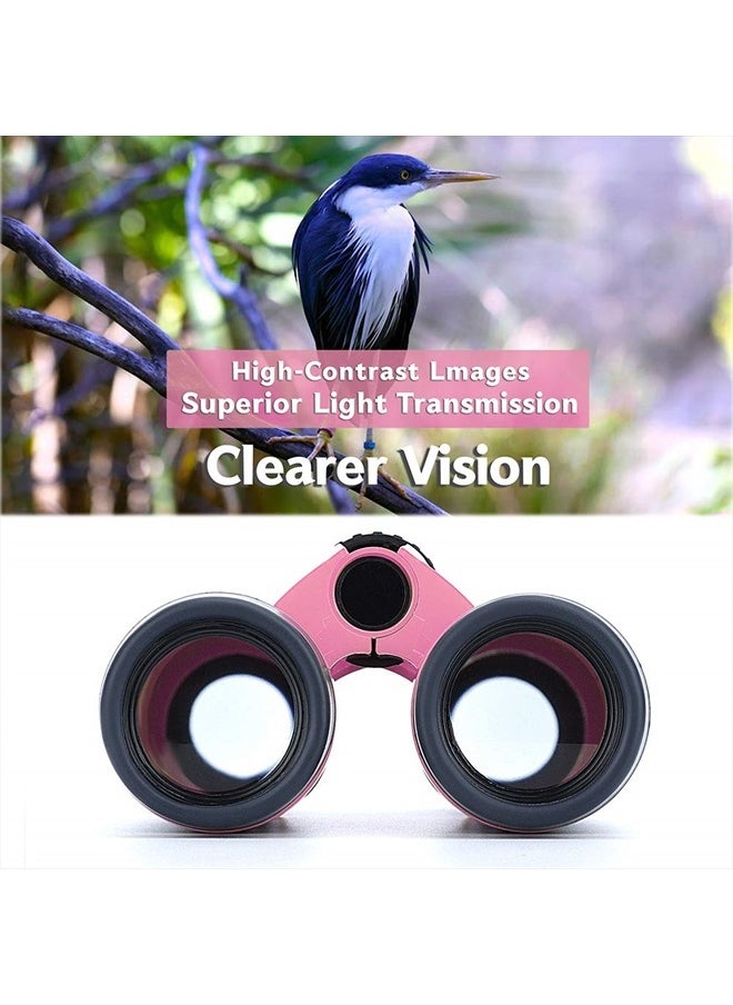 Vanstarry Vanstarry Compact Binoculars for Kids Bird Watching Hiking Camping Fishing Accessories Gear Essentials Best Toy Gifts for Boys Girls Children Toddler Waterproof 5X30 Optical Lens Including Compass  - Image 5
