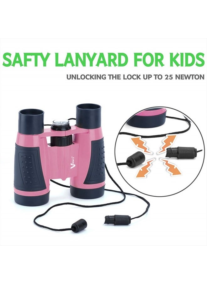 Vanstarry Vanstarry Compact Binoculars for Kids Bird Watching Hiking Camping Fishing Accessories Gear Essentials Best Toy Gifts for Boys Girls Children Toddler Waterproof 5X30 Optical Lens Including Compass  - Image 2