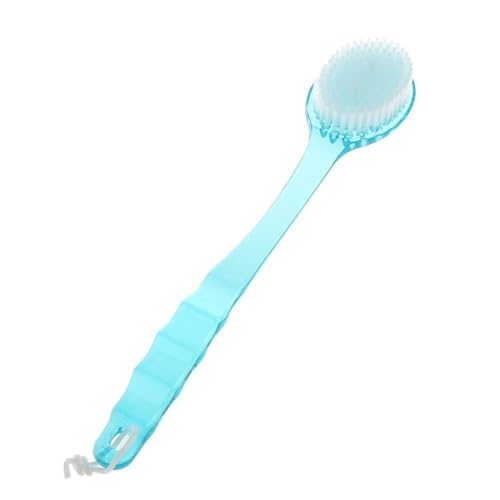 Electomania® Body Bath Shower Back Brush Massager Spa Scrubber Long Handle with Super Soft Bristles Back Scrubber Wholesome Dry Skin Bath Brush (Blue) - Image 1
