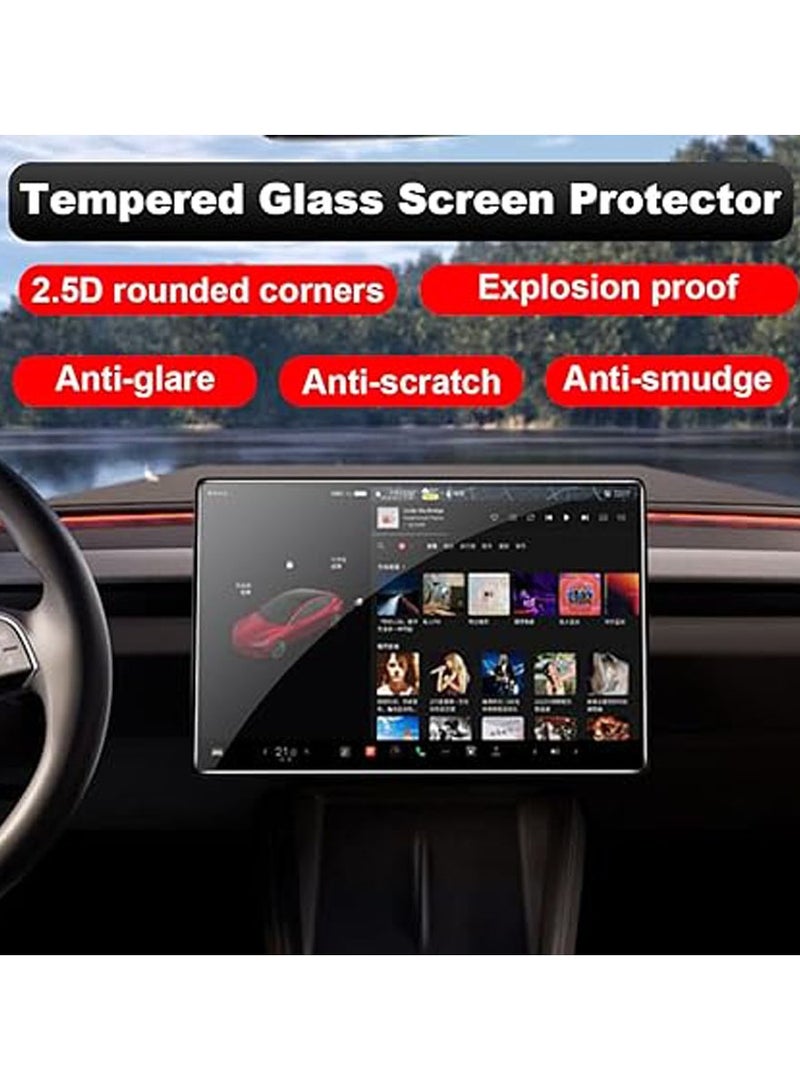 Screen Protector Compatible with Tesla Model 3 2024 2025 Film Tempered Glass 15.4 Touch Screen + 8 Rear Touch Screen, Installation Kit Included, 9H Hardness HD Anti-Scratch - Image 3