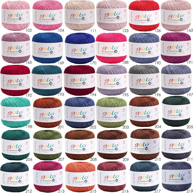 Golo 3 Balls Crochet Thread Size 10 Crochet Yarn for Hand Knitting 111 - Image 2