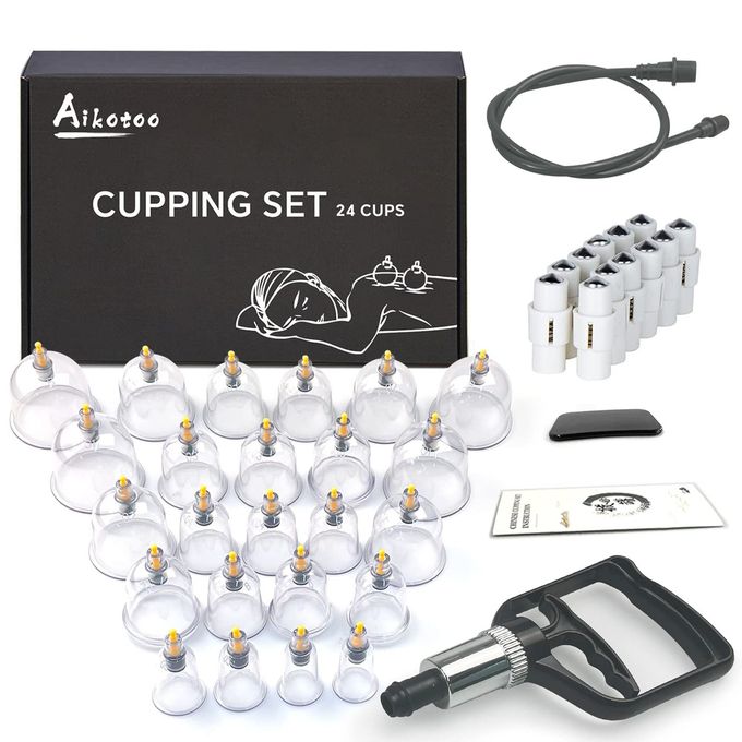 AIKOTOO Cupping Set Massage Therapy Cups Cupping Kit for Body Cellulite 24 Suction Cups - Image 5