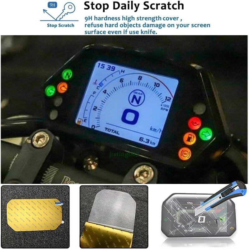 QASULER Motorcycle Dashboard Screen Protector for Benelli 302S - Image 4