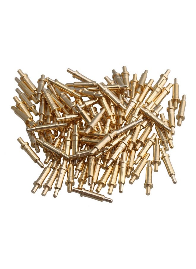 Mxfans Mxfans Gold-Plated 9mm Long Copper Accessory Thimble Probes Spring Pin Pack of 100  - Image 1