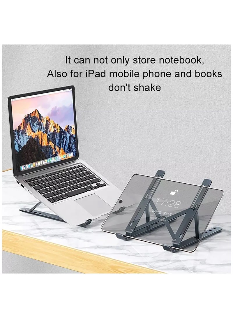 Generic Aluminum Foldable Laptop Stand Adjustable Computer Holder  - Image 2