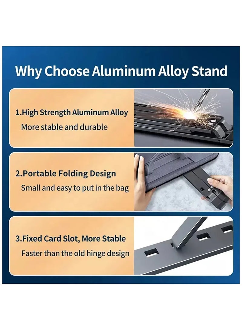 Generic Aluminum Foldable Laptop Stand Adjustable Computer Holder  - Image 3