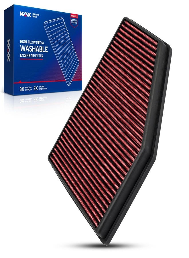 KAX Premium Washable Engine Air Filter, 33-3079 Replacement for BMW | 740i 518d, 520d & i, 525d, 530d, 530e, 530i, 540D, 540i, 620d, 630d, 2015-2020, Reusable, High Performance - Image 1