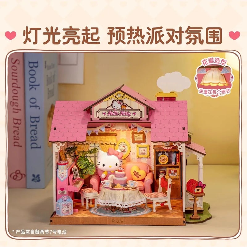 رولايف مجموعة مكعبات بناء Rolife New Series Happy Party House Building Blocks Assembled Model Toy Desktop Ornament Gift, DWL06 9490659 - Image 5
