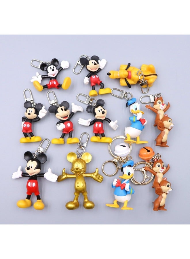 Hot Mouse Pluto Donald Duck U-button Doll Car Keychain Bag Accessories Pendant-color:Standing Qiqi Stacking Luo Han Single Doll  - Image 2