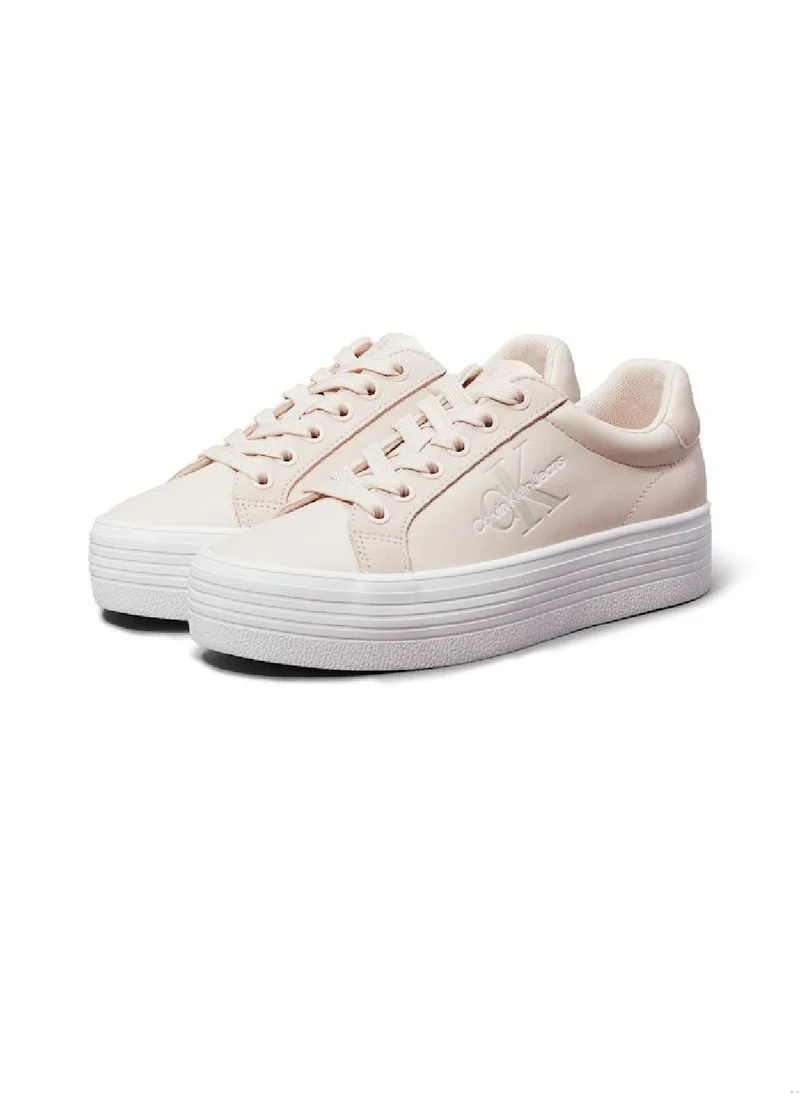 Calvin Klein Jeans Women's Platform Trainers - Faux Leather, White