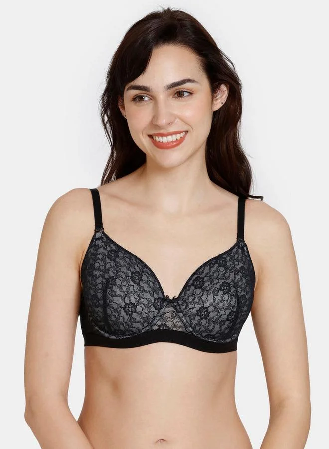 زيفامي صدريّة بالكونيت بمشبك إغلاق وتفاصيل دانتيل من زيفامي