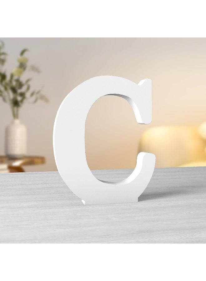 TPGP 6 Inch White Wood Letters - Unfinished Wood Letters for Wall Decor & Craft Projects - Image 1