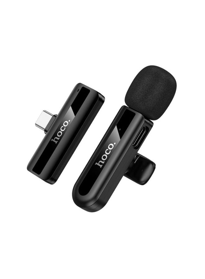 Hoco L20 Premium Wireless Lavalier Mini Digital Microphone with Type-C Interface for Professional Clear Voice Recording and Stable Transmission - Image 4