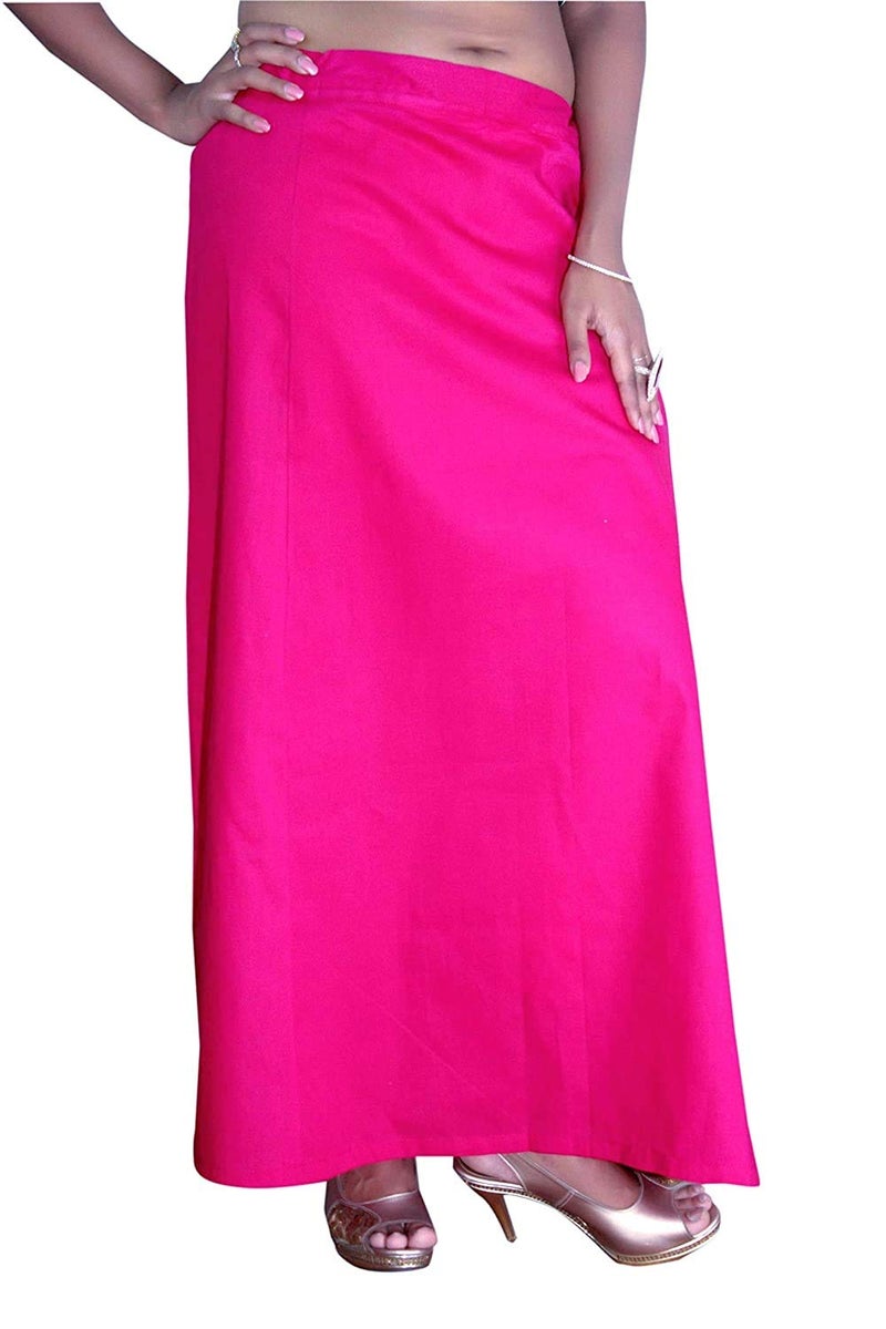 DESI DHANG Women Cotton Readymade Saree Petticoats(Free Size) (Pink) - Image 2