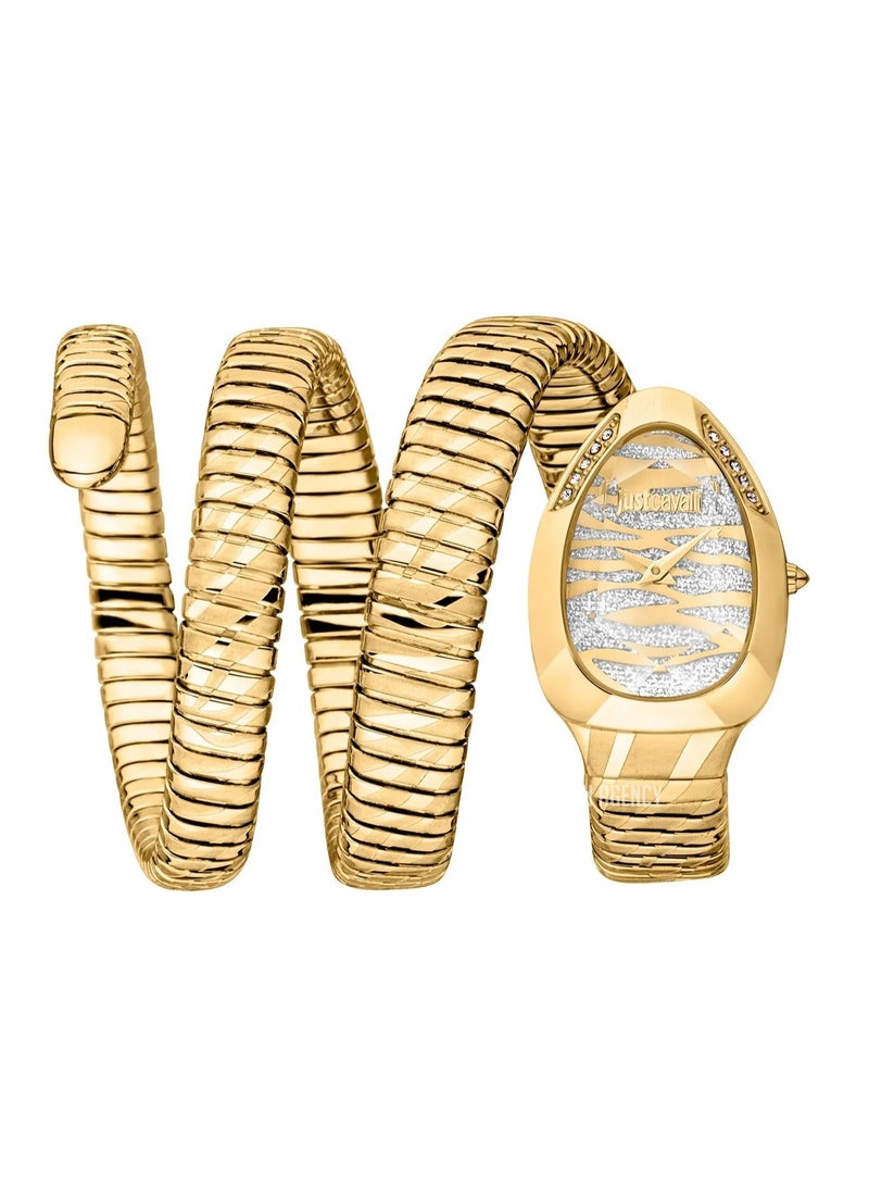 JC Just Cavalli Signature Snake Serpente Taglio Gold toned steel Watch JC1L226M0025 - Image 1