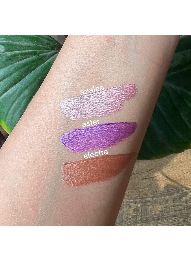 روبيز أورجانيك مجموعة ظلال العيون السائلة المصغرة للنساء، لمسة نهائية معدنية، تدوم طويلاً، مقاومة للتلطخ، غير مهيجة، نباتية، عضوية، عبوة من معادن الأرض تحتوي على أزاليا وأستر وإلكترا، 3 مل لكل عبوة - عبوة من 3 قطع - Image 3