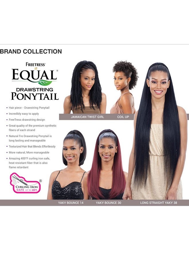 FreeTress Equal Yaky Bounce 14" (2 Dark Brown) Drawstring Ponytail - Image 4