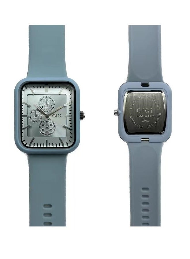 GIGI Analog Watch With Blue Leather Strap For Unisex - Image 2