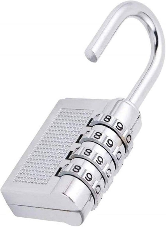 Royals Anti-Theft Metal Lock for Travel Bag, Luggage, Door, Tool Box, Hiking Campaign Backpack Padlock (4-Digit) - Image 1