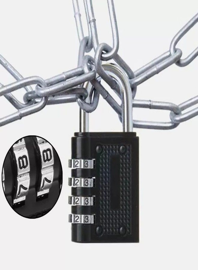 Royals Anti-Theft Metal Lock for Travel Bag, Luggage, Door, Tool Box, Hiking Campaign Backpack Padlock (4-Digit) - Image 3