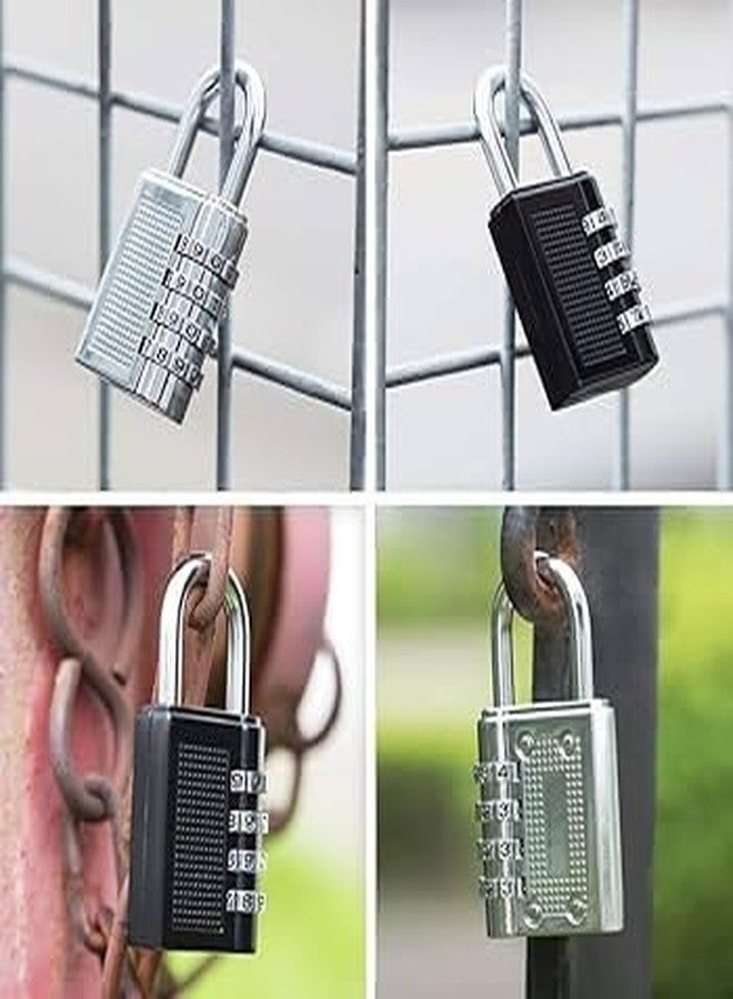 Royals Anti-Theft Metal Lock for Travel Bag, Luggage, Door, Tool Box, Hiking Campaign Backpack Padlock (4-Digit) - Image 4