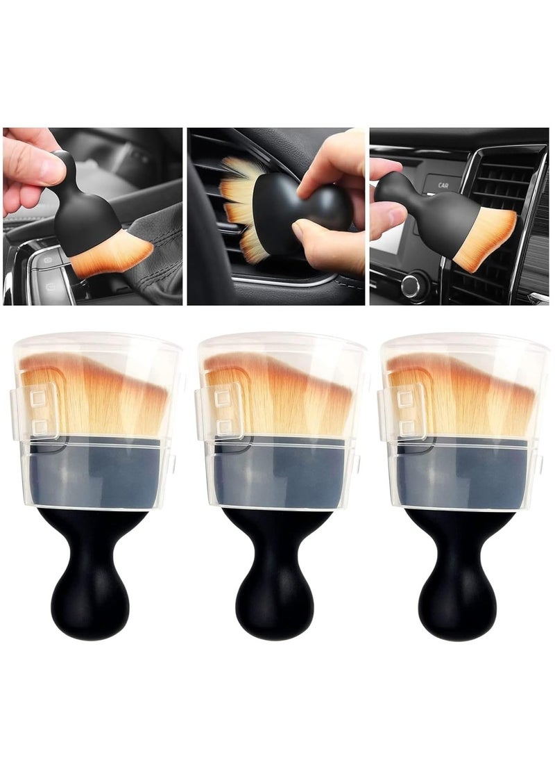 UNIVERSAL 3 Pieces Of Car Interior Cleaning Soft Brushes, Multi-function Soft-bristled Cleaning Brushes, Automatic Interior Cleaning Soft-bristled Brushes, Dust Removal And Ash Removal Soft-bristled Brushes - Image 1