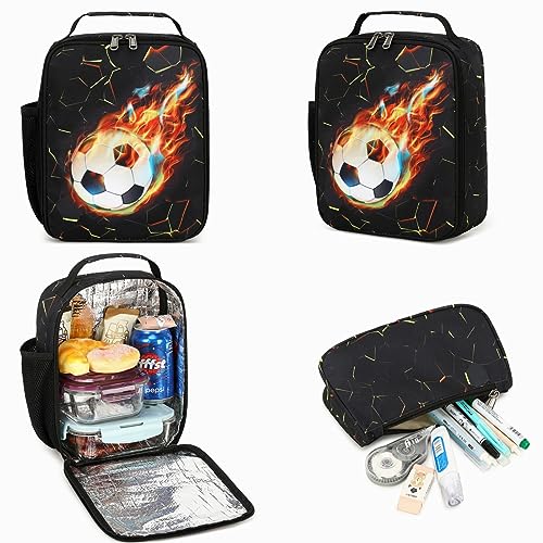 LOIDOU Backpack for Teen Boys Girls Bookbags School Backpack with Lunch Box and Pencil Case 3 in 1 School Bags Set - Image 5