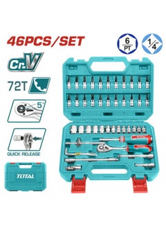 Total Tools THT141462 - 46 Pcs 1/4" socket set 