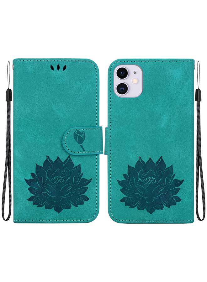 Zaboon Case For iPhone 11 Lotus Embossed Leather Phone Case - Image 1